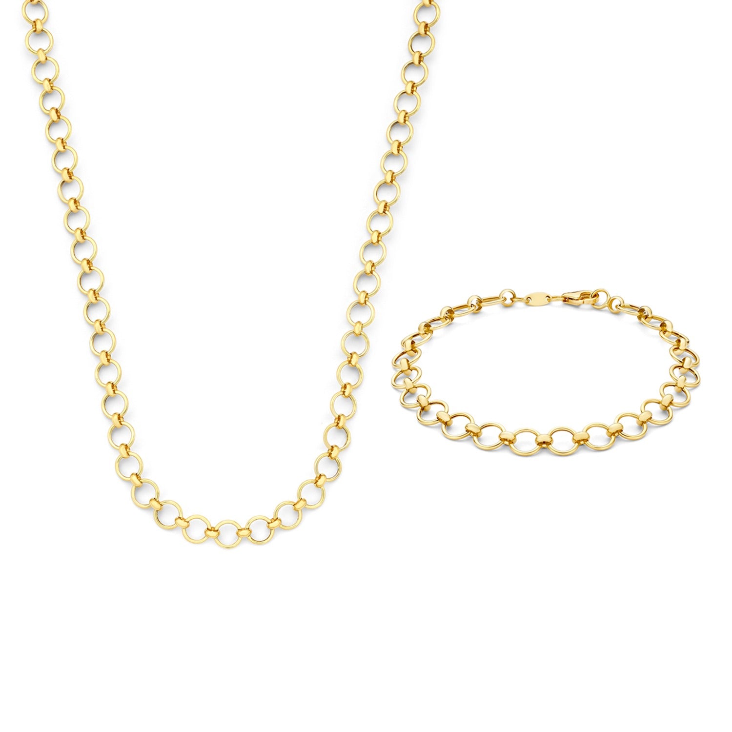 Isabel Bernard Cadeau d'Isabel 14 karat gold necklace and bracelet gift set IB90178