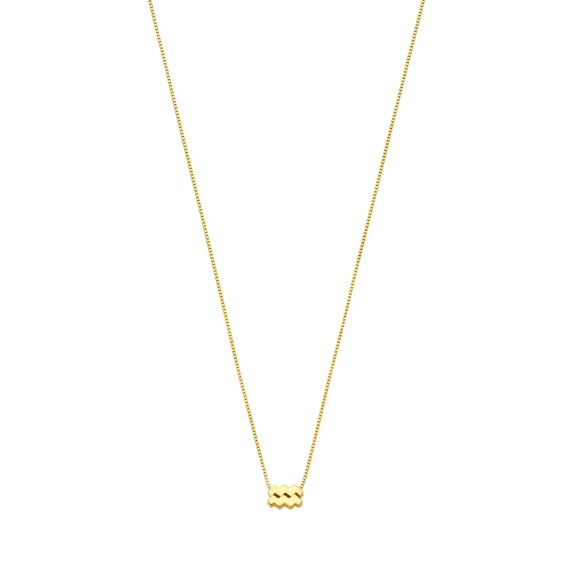 Isabel Bernard Étoiles d’Or Aquarius 14 Carat Gold Venetian Necklace With Horoscope IB340188