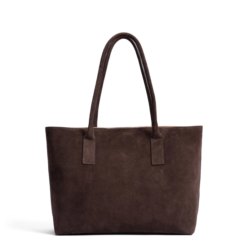 Isabel Bernard Honoré Elin Marron Foncé Sac À Épaule En Daim IB25111-131-zoom-