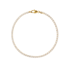 Mockberg Shiny Tennis Bracelet Gold Plated MB0035