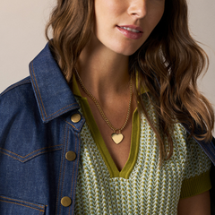 Fossil Sutton Stainless Steel Women's Necklace JF04958710