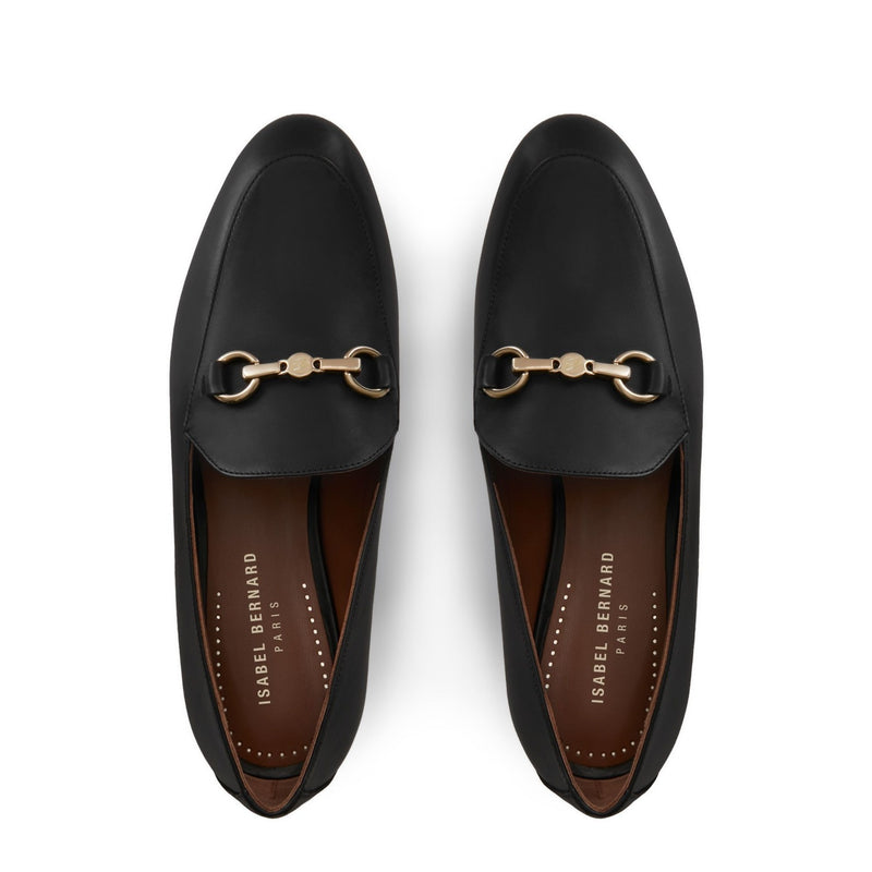 Isabel Bernard Vendôme Fleur Zwarte Leren Loafers Van Kalfsleer IB51000-01-36-zoom-