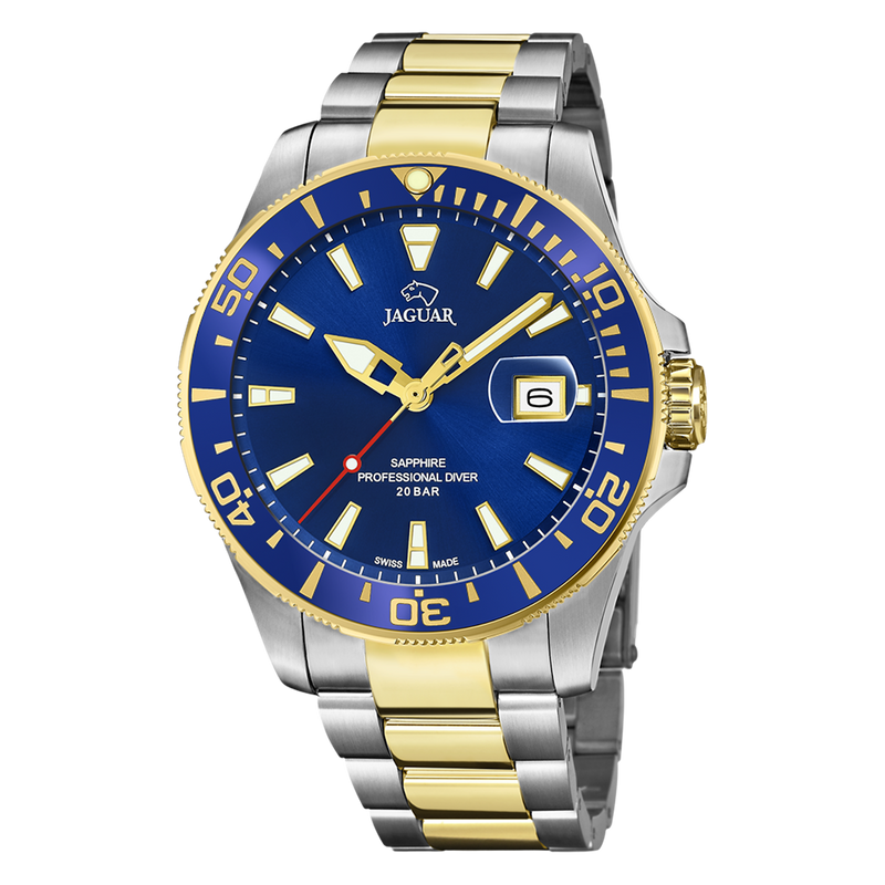 Jaguar Executive Hommes Montre Or J863-C-zoom-