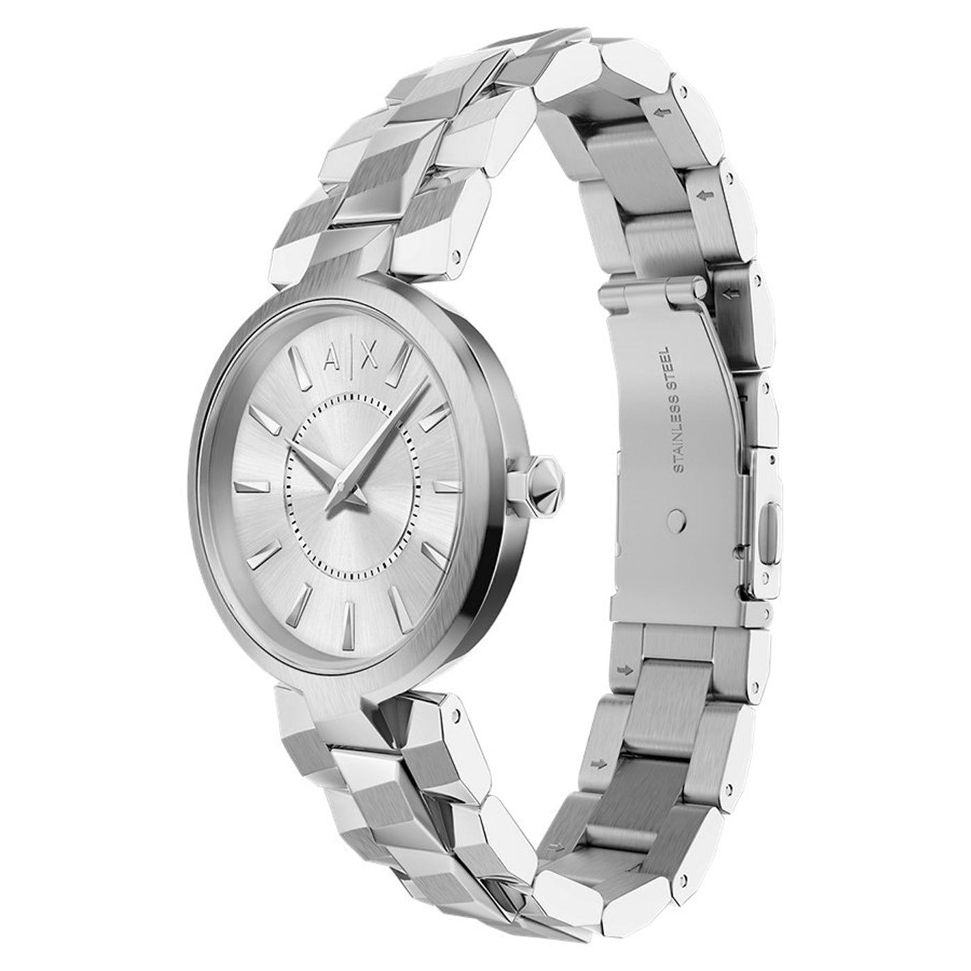 Armani Exchange Audora Round Silver Dial Watch AX4405
