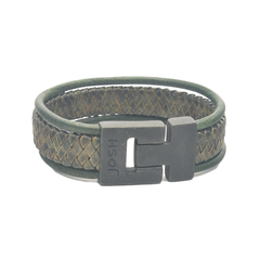 Josh Green Leather Bracelet 25041VB/GRNN/LRG