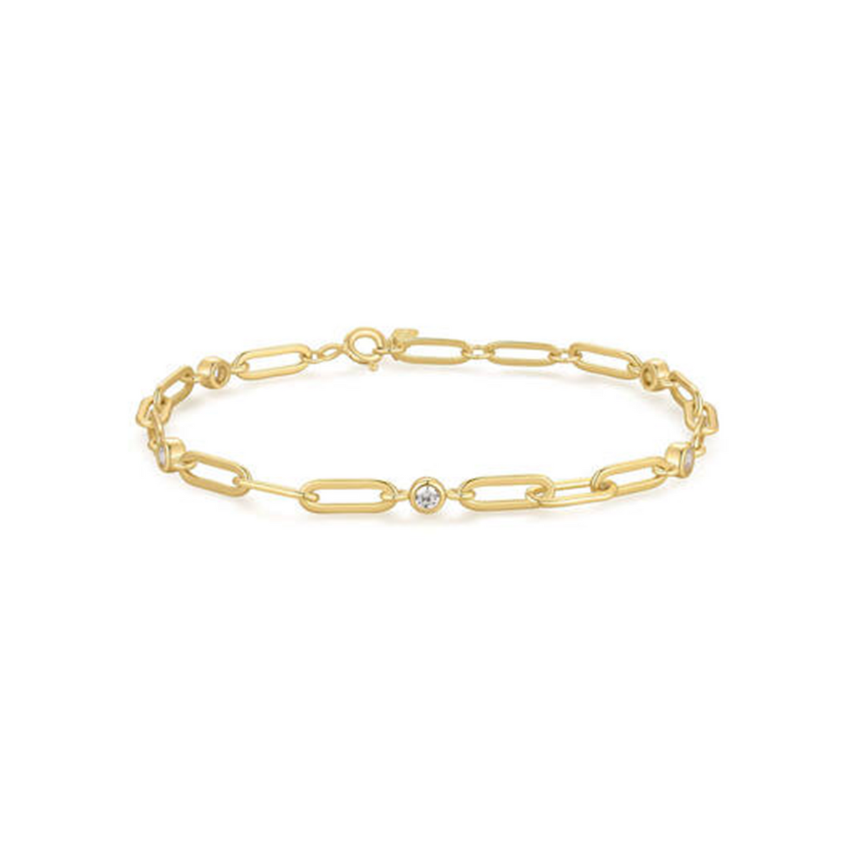 Ania Haie Reimaginer Gold Coloured Paper Clip Chain Bracelet AH-B069-01G