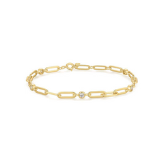 Ania Haie Reimaginer Gold Coloured Paper Clip Chain Bracelet AH-B069-01G