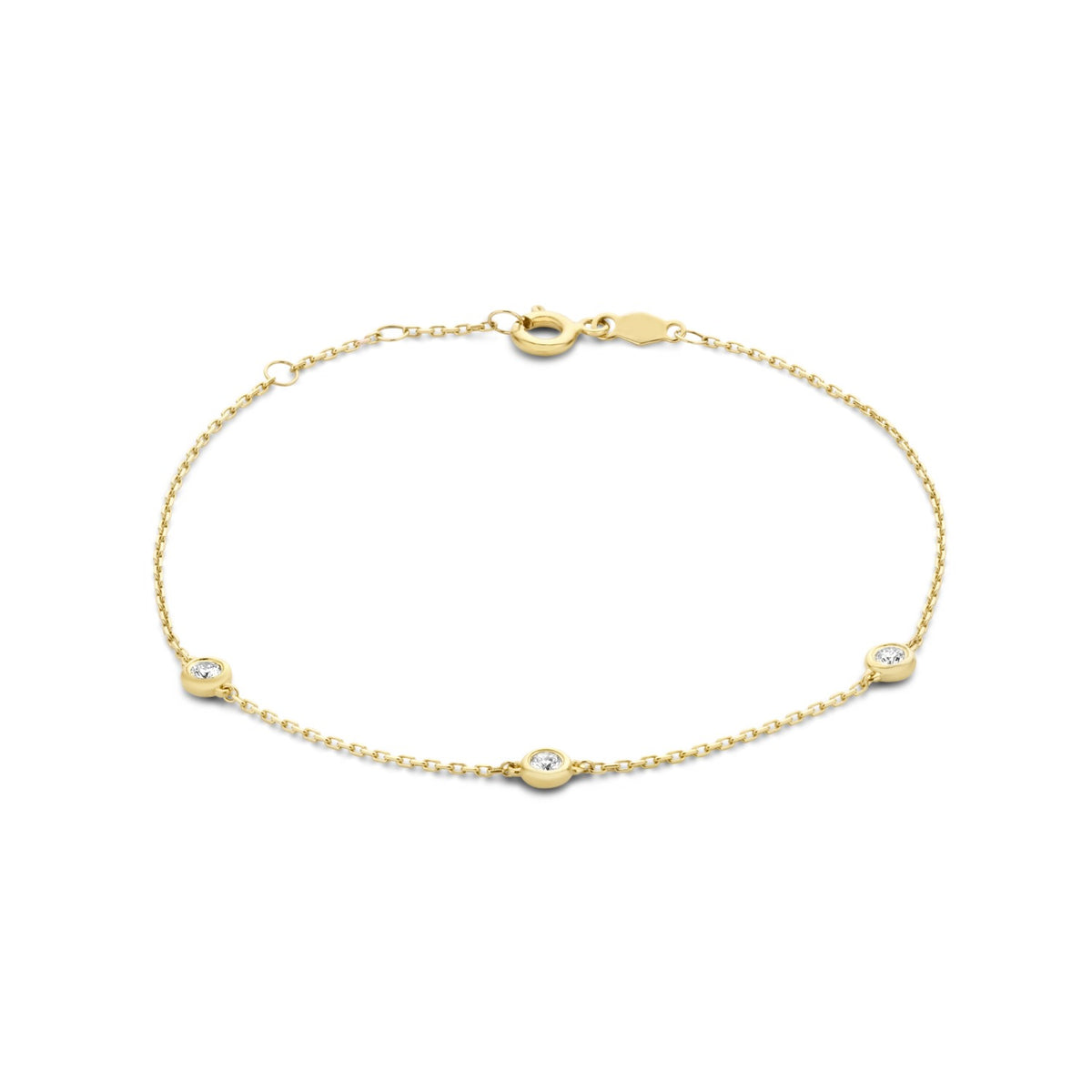 Isabel Bernard De la Paix Alfie 14 Carat Golden Bracelet | diamond 0.12 ct | IBD320001