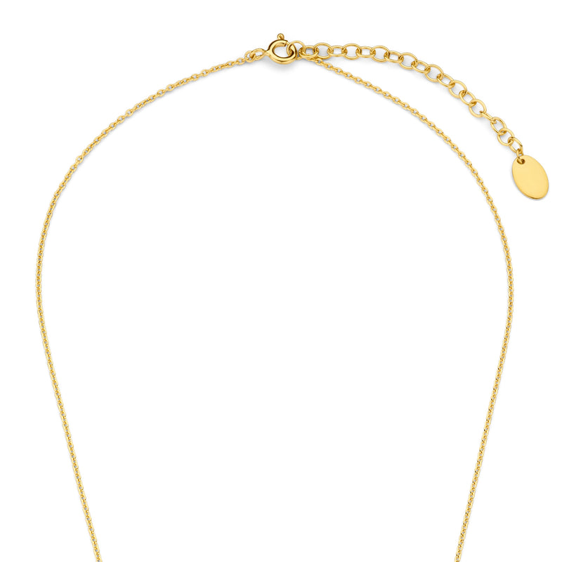 Violet Hamden Luna Collier en Argent 925 Sterling Plaqué Or avec Lunes et Pierre de Zircon Vert VH340042-zoom-