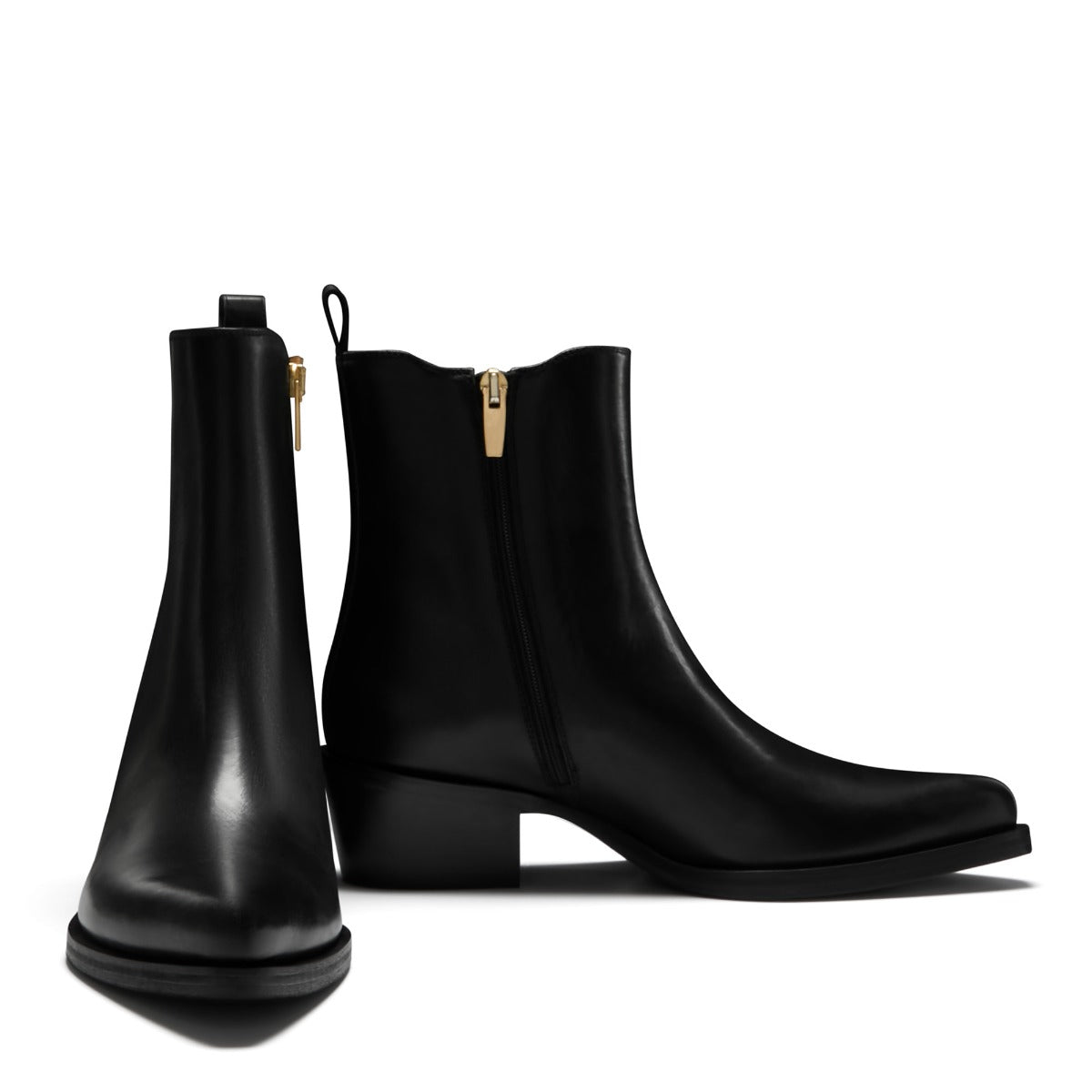 Isabel Bernard Vendôme Amandine black calfskin leather boots IB53010-001-38