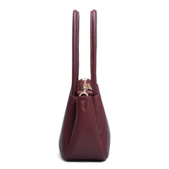 Isabel Bernard Honoré Eve Burgundy Calfskin Leather handbag IB21133-052
