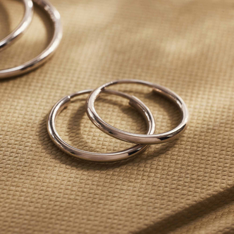 Isabel Bernard Saint Germain Femmes Créoles Or blanc 14 carats IB360170-zoom-