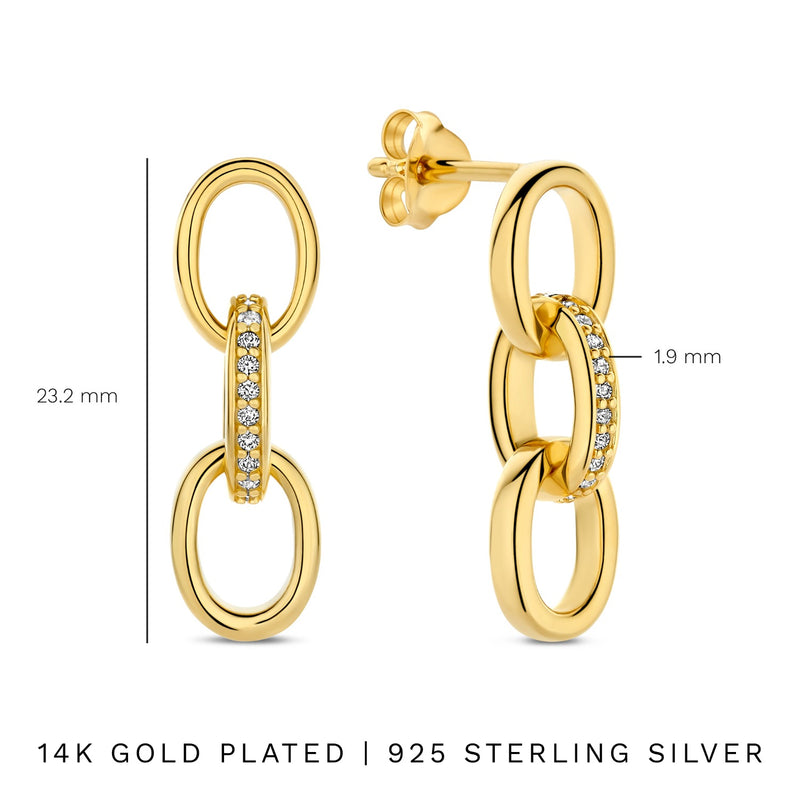 Parte Di Me Bibbiena Poppi  Pendentifs d'oreille Plaqué or 14 carats PDM36192-zoom-