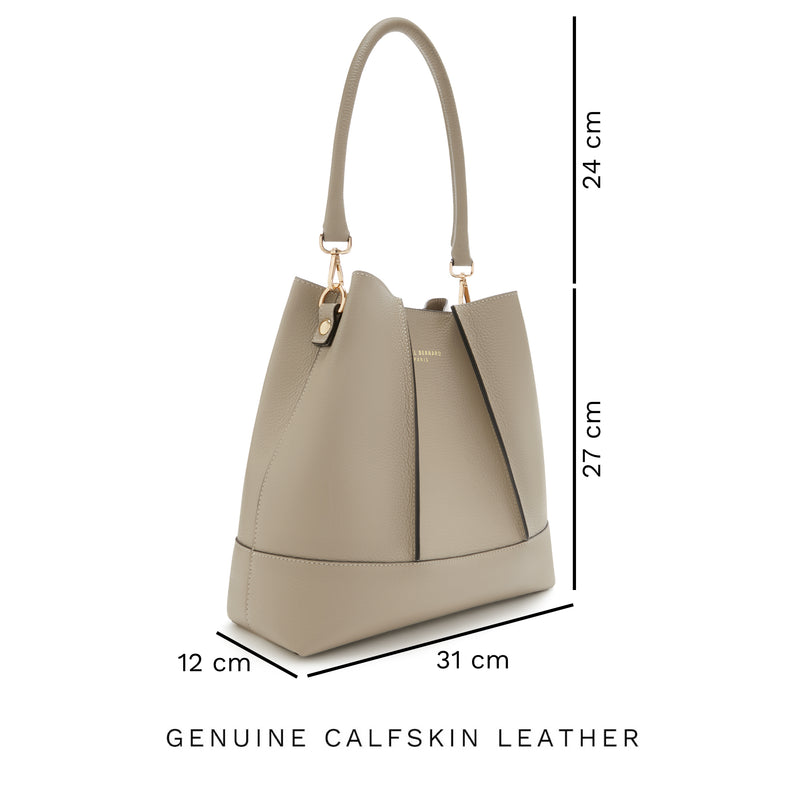 Isabel Bernard Femme Forte Sac à Bandoulière Taupe IB25074-078-zoom-