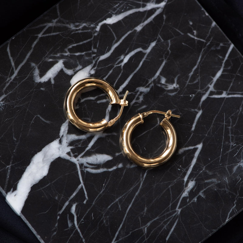 Parte Di Me Bibbiena Poppi Femmes Créoles Plaqué or 14 carats PDM36056-zoom-