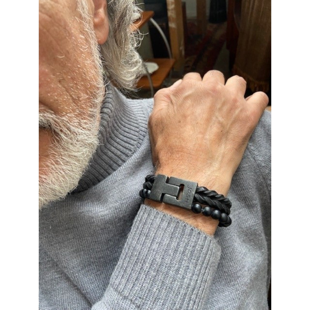 Josh Black Bracelet 24995-BRA-VB/MATBLCK/M