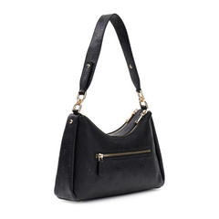 Guess Anise Black Logo Double Zip Shoulder Bag HWPD99-16180-BLO
