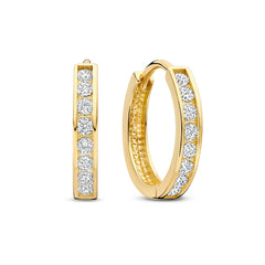 Isabel Bernard 14 Carat Golden Le Marais Tiphaine KlapHoop Earrings IB360200