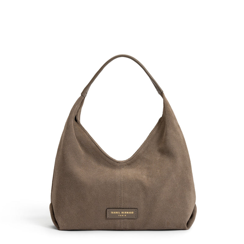 Isabel Bernard Honoré Grace Mini sac à main en suède taupe IB21132-178-zoom-