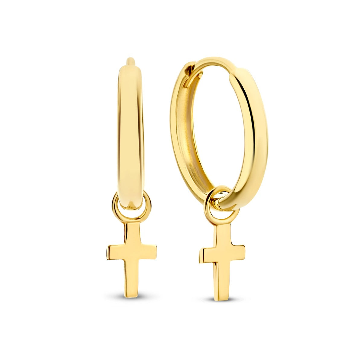 Isabel Bernard Monceau Solange 14 Carat Golden Hoop Earrings IB360154
