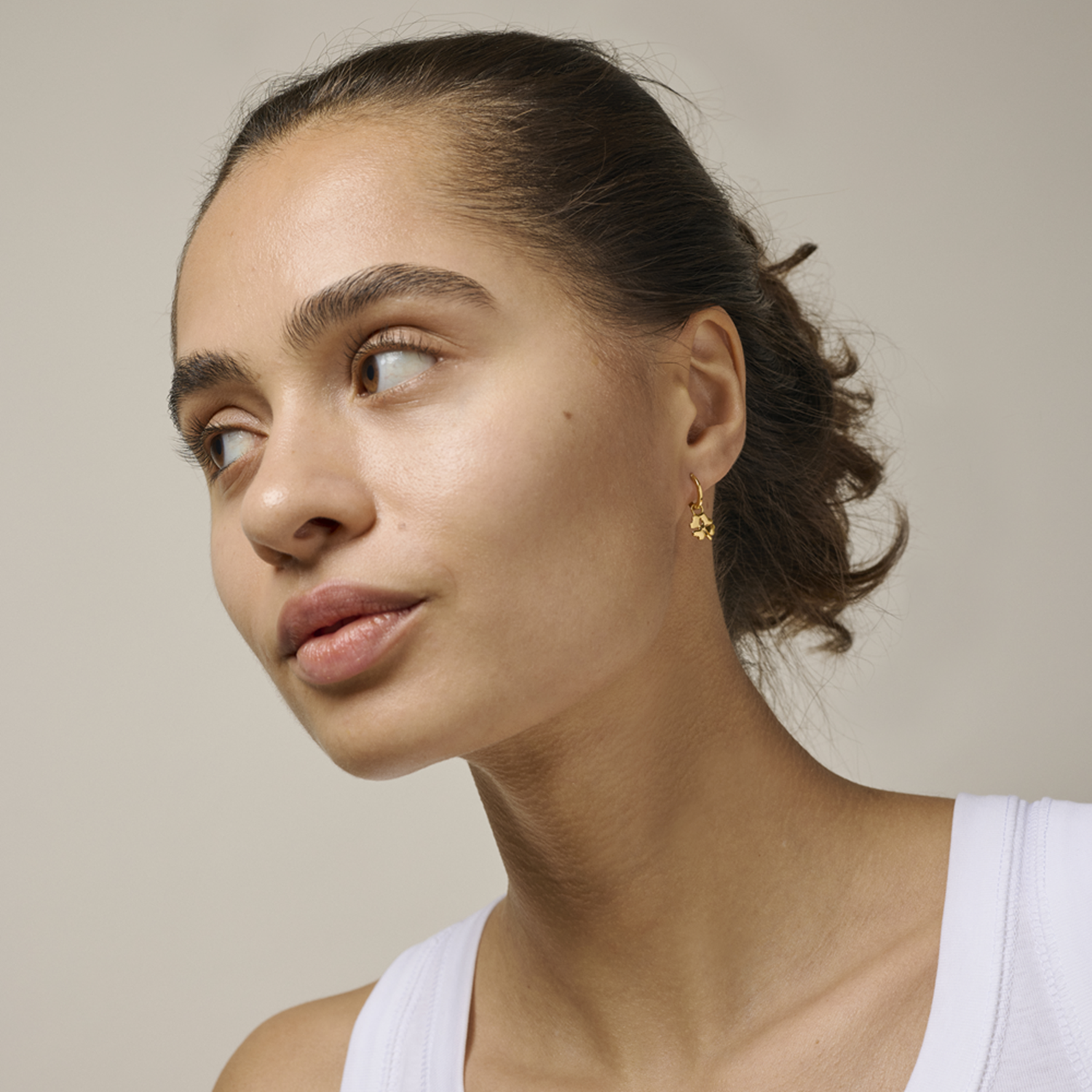 ENAMEL Copenhagen Organic Clover Charm C021G-Gold