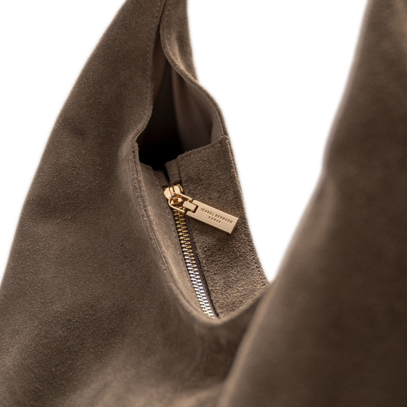 Isabel Bernard Honoré Grace sac bandoulière en suède taupe IB25093-178-zoom-
