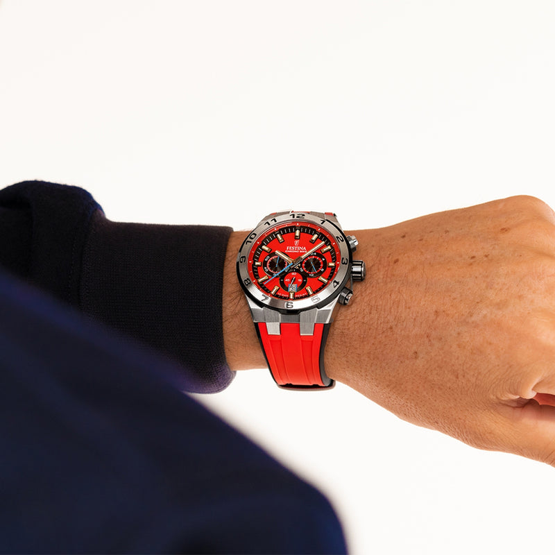 Festina Chrono Bike Hommes Montre Rouge F20671/5-zoom-