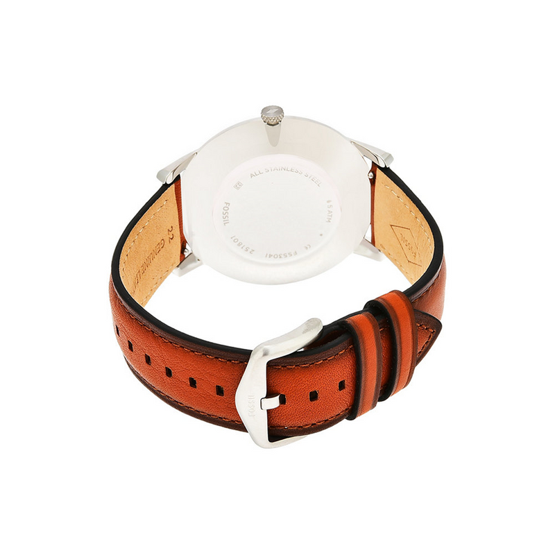 Fossil The Minimalist Montre Pour Homme Argentée Et Bleue FS5304-zoom-