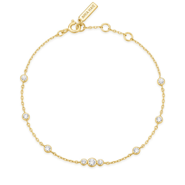 Ania Haie Miss Dainty Gold Coloured Zirconia Bracelet AH-B065-03G