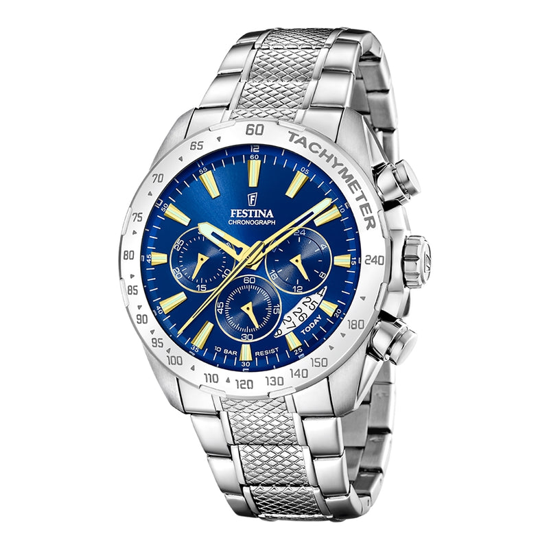 Festina Timeless Chrono Hommes Montre Argent F20668/2-zoom-