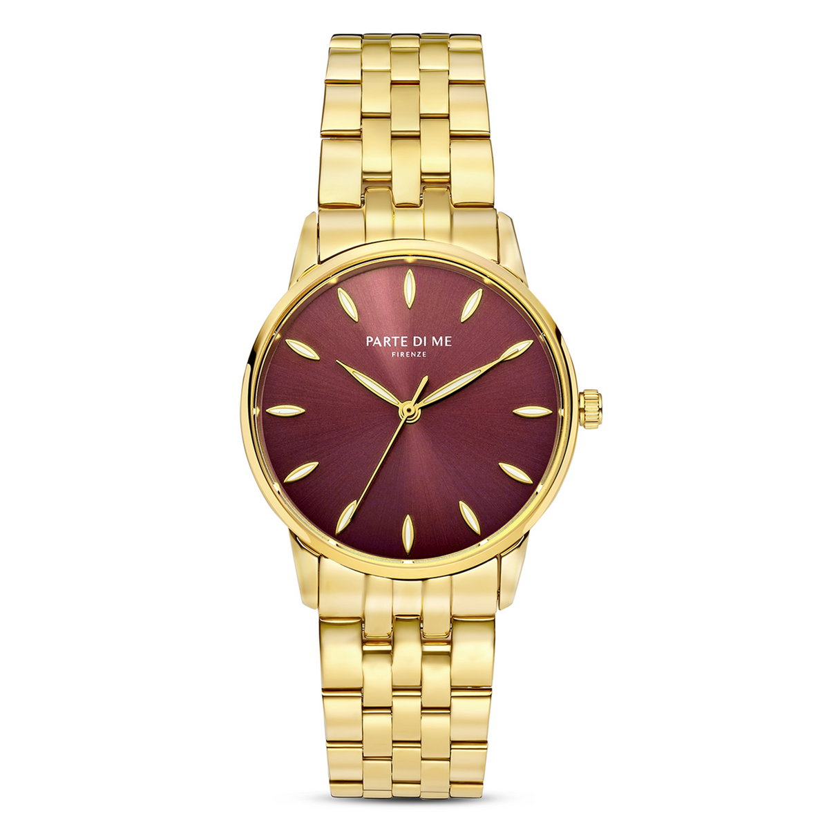 Parte Di Me Orologio round ladies watch gold coloured and dark brown PDM09047