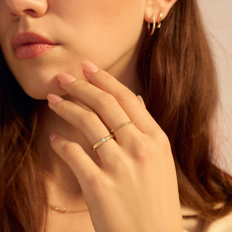 Beloro Jewels Bague Stella en or 9 carats avec zircone BO330034-48-zoom-