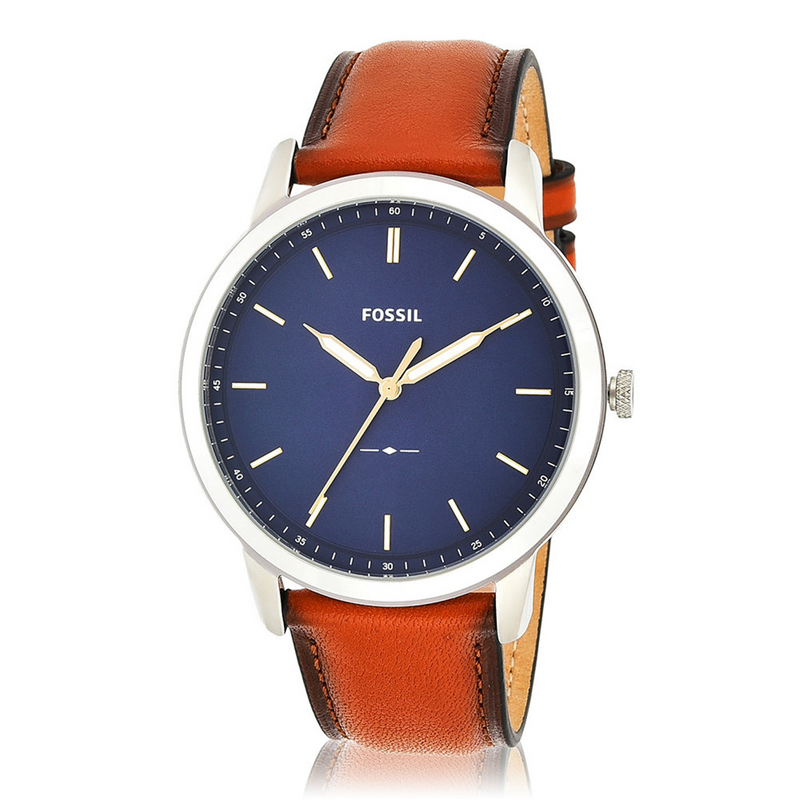 Fossil The Minimalist Montre Pour Homme Argentée Et Bleue FS5304-zoom-