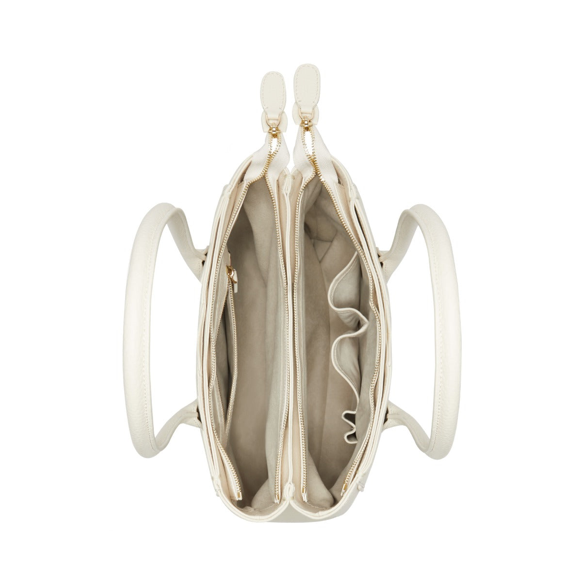 Isabel Bernard Honoré Cloe Crème Calfskin Leather Handbag IB25077