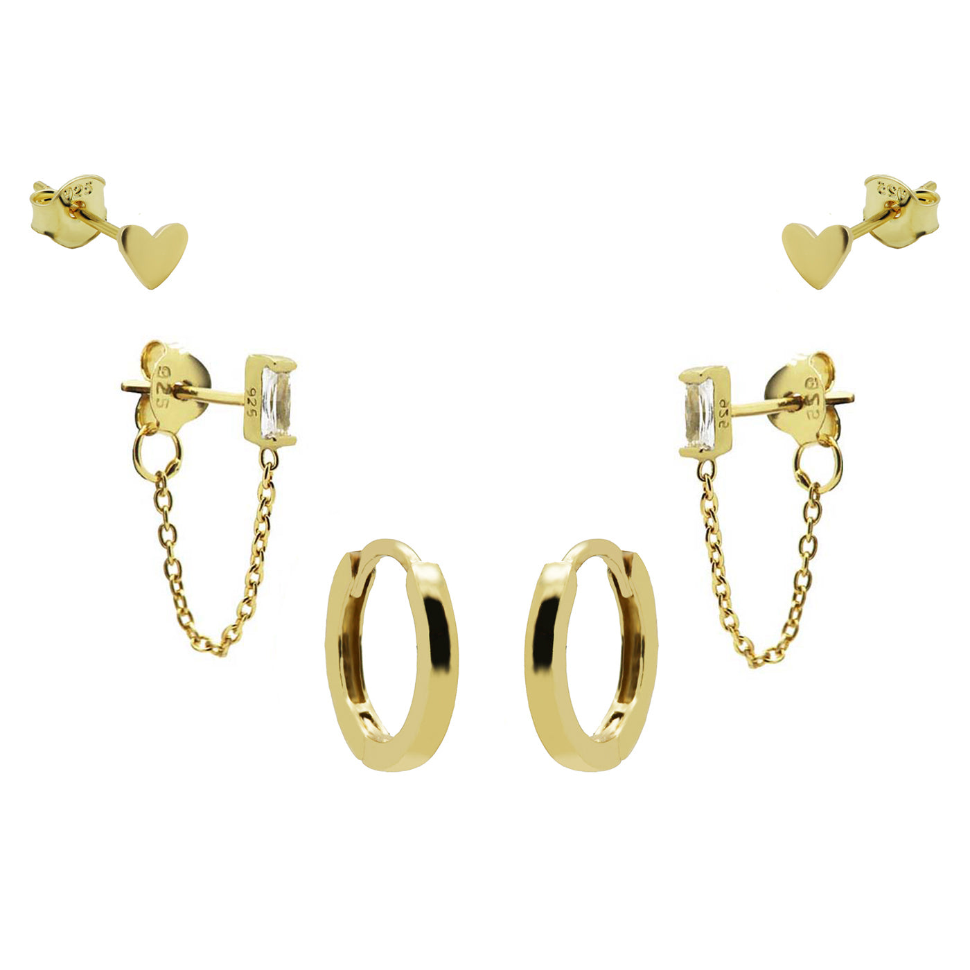 Karma 14 karat gold plated Earparty EPV10GP