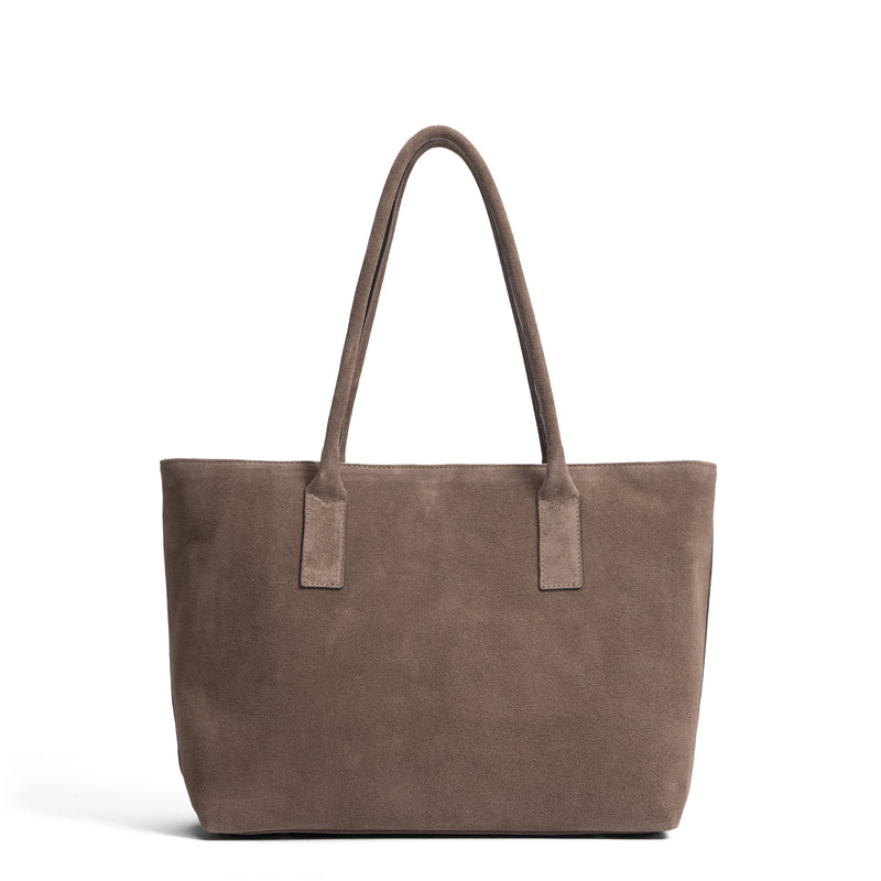 Isabel Bernard Honoré Elin Taupe Sac À Épaule En Daim IB25111-178-zoom-