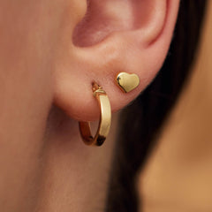 Beloro Jewels Regalo d'Amore 9 karat gold earring set with heart BO90036