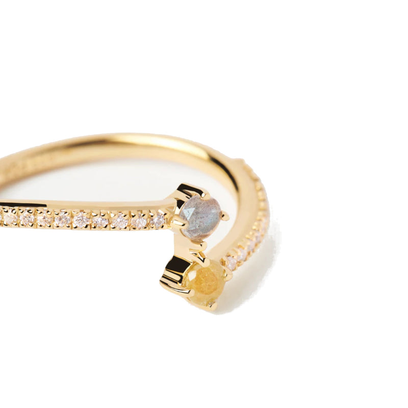 P D Paola Bague Villa Juno en argent sterling 925 plaqué or 18 carats AN01-647-12-zoom-