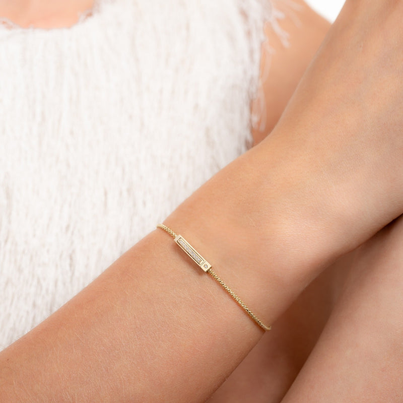 Isabel Bernard Le Marais Liaison bracelet en or 14 carats avec pierres en zirconium IB320154-zoom-