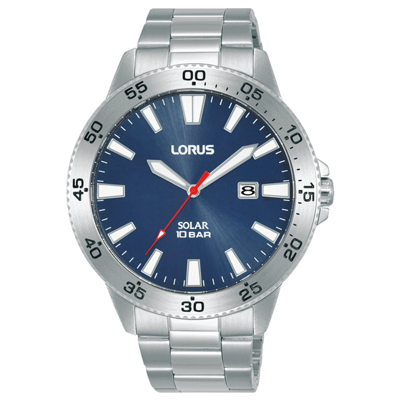 Lorus Solar Montre Homme À Cadran Bleu RX341AX9-zoom-
