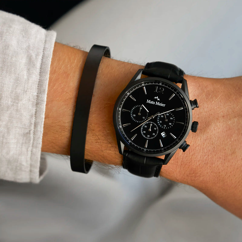 Mats Meier Annecy bracelet en acier noir MM320017-zoom-