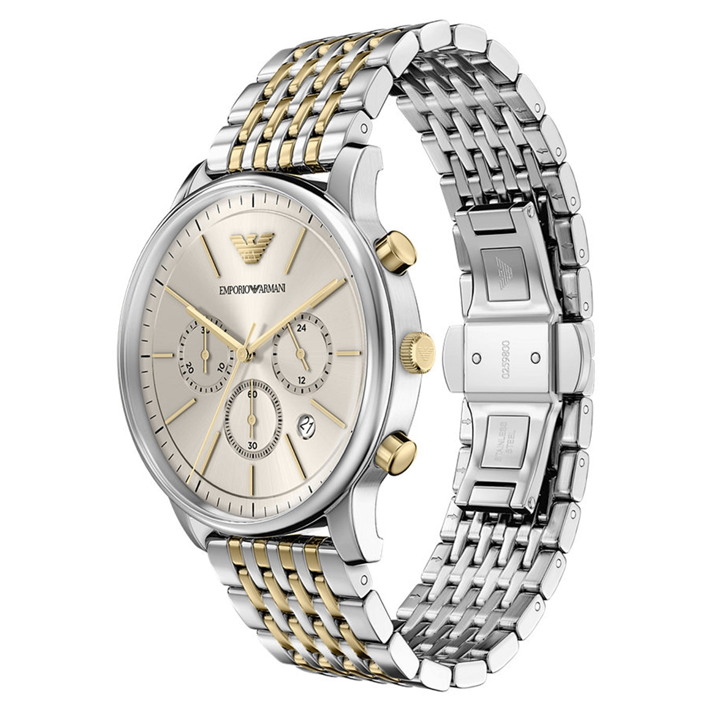 Emporio Armani Round Grey Dial Watch AR11773