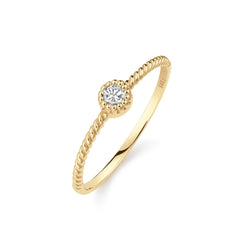 Jackie Gold Grimaldi White Topaz 14 Karat Gold Ring 585 JKR25.511-54