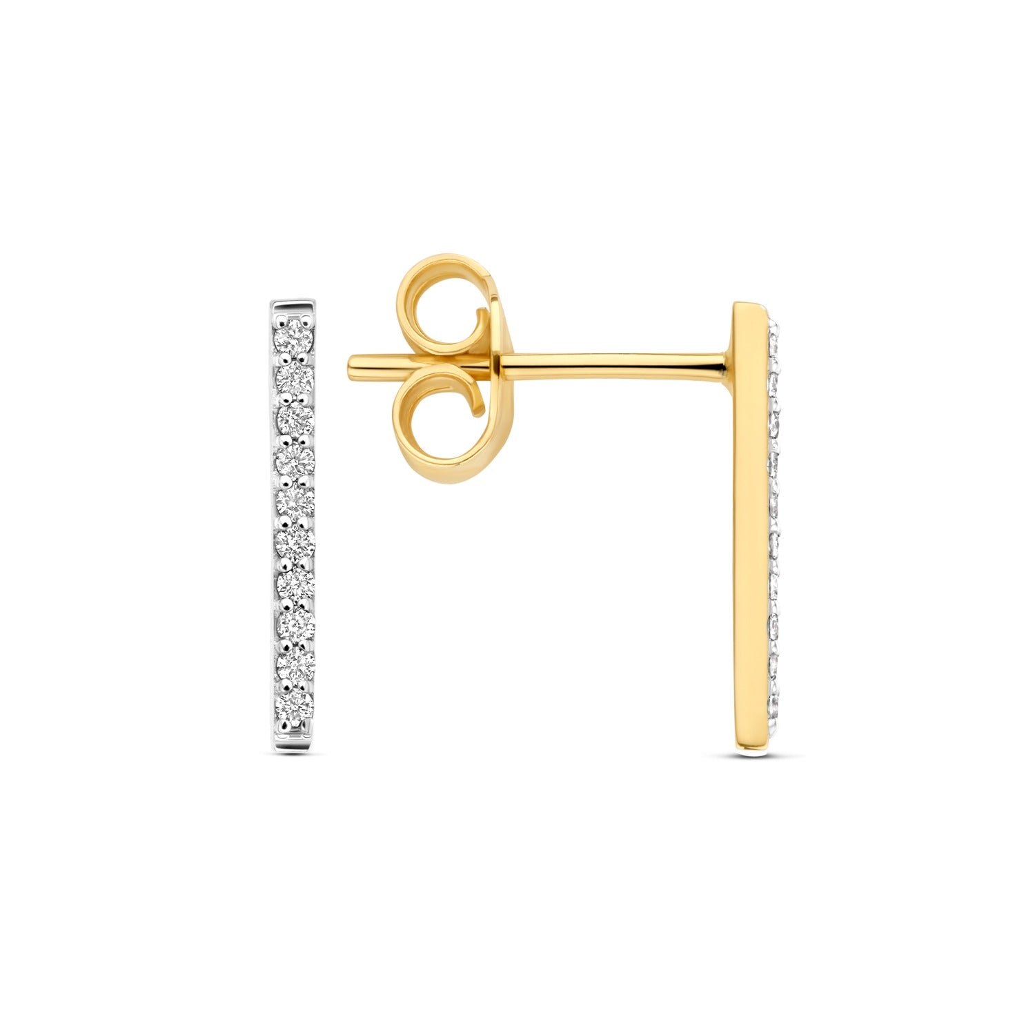Isabel Bernard De la Paix Flavie 14 Karat gold ear studs with diamond 0.11 carat IBD360039