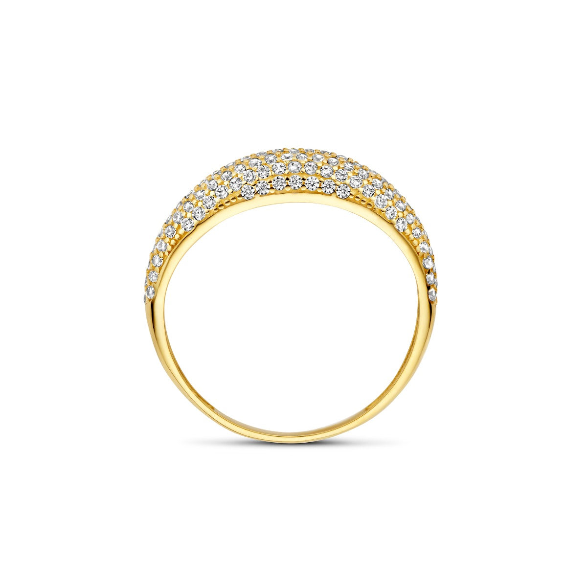 Beloro Jewels Monte Napoleone Stella 9 karat gold ring with zirconia BO330032-52