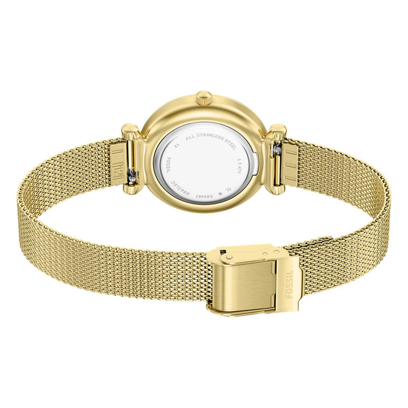 Fossil Carlie Round White Dial Watch ES5462-zoom-