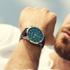 Mats Meier Grand Cornier Chrono Green/Brown Watch MM00121
