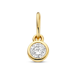 Isabel Bernard Le Marais Round Zirconia 14 karat gold charm IB350060