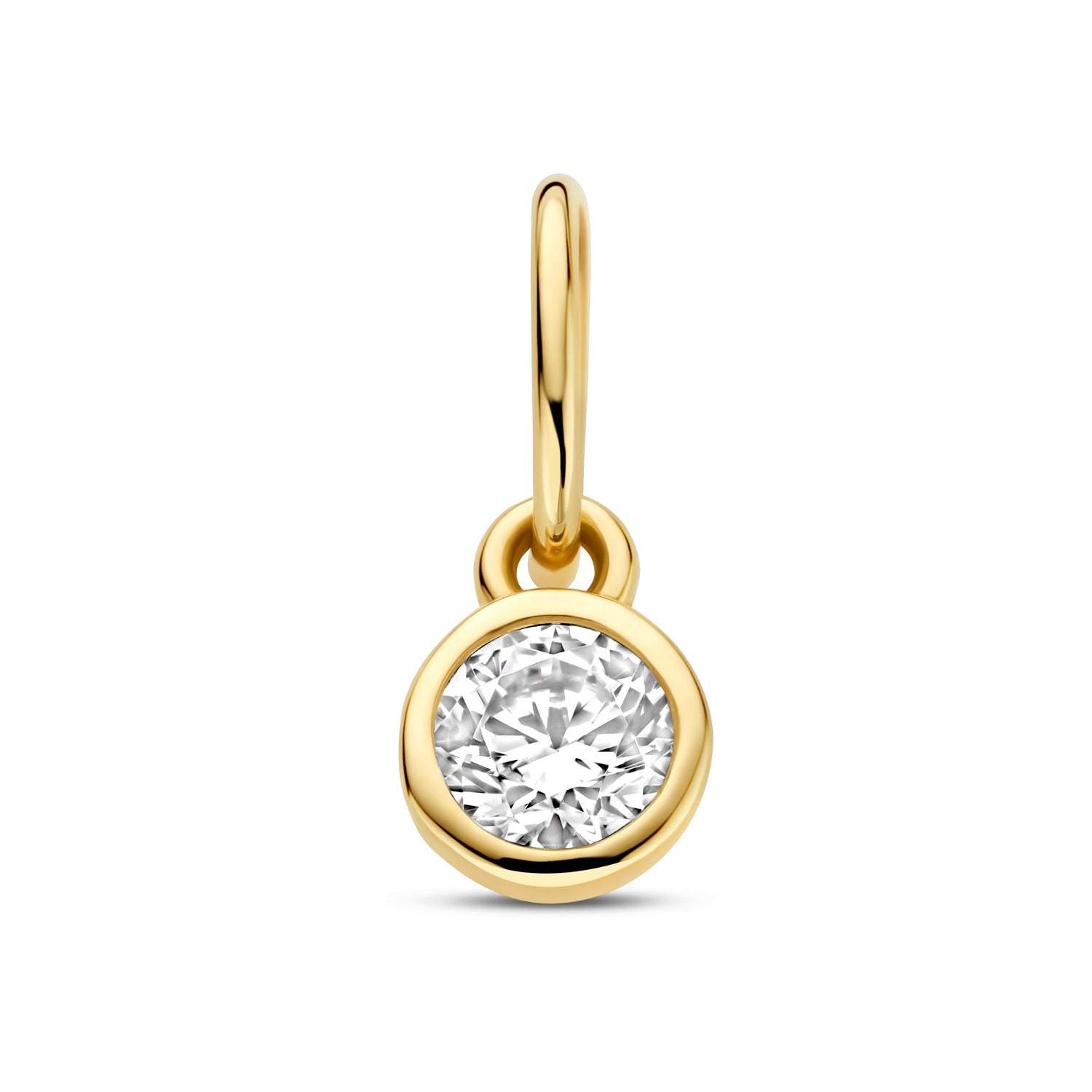 Isabel Bernard Le Marais Round Zirconia 14 karat gold charm IB350060