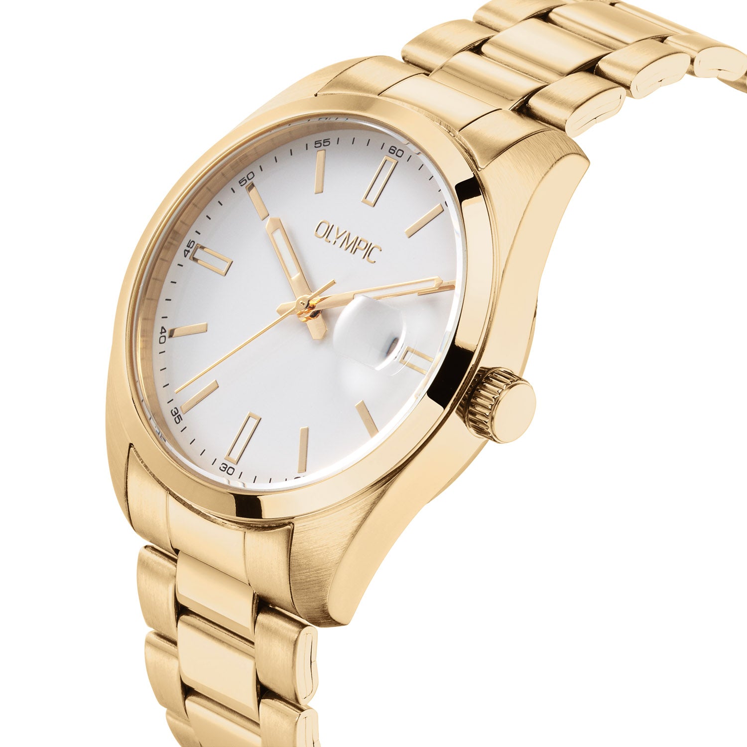 Olympic Louis Gold and White Men's Watch OL75HDD001